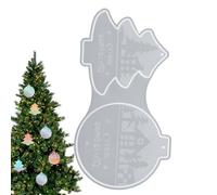 Moule de Moulage pour Noël,Moule à Pendentifs Plats à Thème de Noël | Artisanal Réutilisable à 2 Cavités Démoulage Facile pour Création de Décoration Hivernale