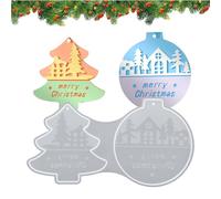 Moule de Moulage pour Noël | Moule de Moulage en Forme de Sapin de Noël, Artisanal Réutilisable à 2 Cavités Démoulage Facile pour Création de Décoration Hivernale