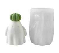 Moule de moulage pour travaux manuels, moules en silicone pour bougies, moule en plâtre en forme de fantôme de ciment, décoration saisonnière de la maison, de bougie, décoration