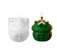 Moule De Noël | Artisanat En Argile Du Cottage De Santa,3D Thème De Fêtes Moule En Résine Et Béton - Chaumière Du Père Noël Pour Les Fêtes L Action De Grâce L Automne L Hiver Les Anniversaires Et La T