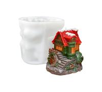 Moule de Noël - Décoration 3D faite à la main en résine époxy pour le plâtre,moule de maison de Noël pour la création de | Pour les fêtes d'hiver pour l'artisanat pour gâteau au savon pour M