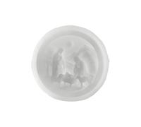 Moule de Noël en forme de crèche de Noël pour bricolage | Design rond 3D en silicone facile à démouler avec motif de naissance de Jésus, parfait pour le savon, le chocolat, les projets d'art en plâtre