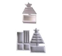 Moule De Noël En Résine Pour Jardinière D'arbre Outil Fabrication Silicone Garnitures Festives Composant Sans Danger Les Aliments Moule Décoratif Réutilisable