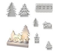 Moule de Noël en silicone 3D DIY Candy Candle moule avec plusieurs motifs pour cadeaux faits à la main, décoration de Noël