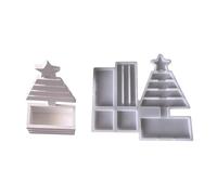 Moule De Noël En Silicone Réutilisable Pour Le Moulage Résine Garnitures Vacances Jardinière Festive Outil D'artisanat Démoulage Facile Garniture Moule Jardinière En Silicone