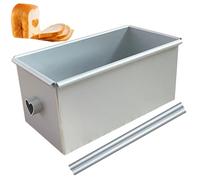 Moule de pain pour cuisson en aluminium alliage rectangle mini-pans à pain avec tube creux de cœur Pan à antiadhésif 7.6x4.1x3, 5 Moules gâteau pour les voyages cuisson