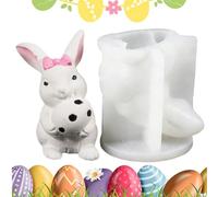 Moule De Pâques - Fournitures De Création De Silicone,Forme De Coulée Résine 3D - Pour Maison Ferme Fête De Printemps Savon Fait Main Résine Craie Décoration Gâteau