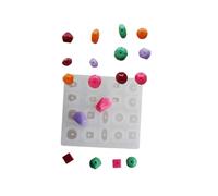Moule de Perles en Silicone Flexible, Moule à libération Facile, Pendentif pour la création de Bijoux artistiques, comportant des Formes géométriques, Perle en Silicone pour l ' Artisanat