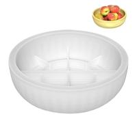 Moule de plateau en silicone, moule de bol en silicone rond bricolage 7, 9x2, 6 pouces bol en résine antiadhésive moules flexibles résistants à la chaleur pour l'artisanat, résine