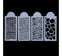 Moule de pochoirs de décoration de gâteau 4 pièces, 10x4.Moule de décoration de Dessert en dentelle creuse fine imprimée de 45 pouces, pochoir en de cuisson latérale