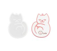 Moule de porte-clés flexible en résine avec motifs de chatons endormis Idéal pour les bijoux faits à la main et les décorations artisanales Moulures de chats endormis