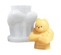 Moule de porte en silicone, moule d'ours en silicone, Ours musculaire de dessin animé 3D moule, Outils d'artisanat d'art, outil de création d'ornements de bureau pour la décoration
