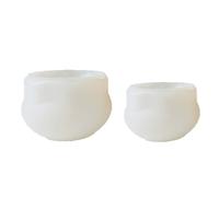 Moule de pot de fleurs, moule en forme de bocal à poissons créatif pour plante succulente, moule en ciment pour petite décoration et tasse de rangement, fait de gypse et de silicone M,SSilicone