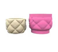 Moule de Pots de fleurs polyvalents, Texture de canapé, jardinière de jardin, moule en Silicone, Vase de succulentes et porte-stylo, outil de bijoux, moule de jardinière en béton de Silicone