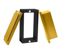 Moule de pré-presse à colophane, plaque de pré-pression rectangulaire en aluminium de 5,1 x 10,2 cm pour extraction de colophane, moule prépresse durable et réutilisable pour hachis, kief, fleur, doré