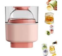 Moule de presse à boule de glace-Grand 2.5 "rond en silicone Sphère Maker avec couvercle Libération facile pour whisky, cocktails, Bourbon et boissons