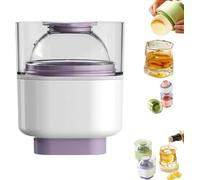 Moule de presse à boule de glace-Grand 2.5 "rond en silicone Sphère Maker avec couvercle Libération facile pour whisky, cocktails, Bourbon et boissons