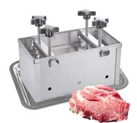 Moule de presse à viande en acier inoxydable, moule de presse à jambon avec dispositif de pressurisation à double vis, machine à galettes de hamburger pour farcis, hamburgers, curseur, barbecue 3KG