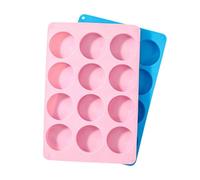 Moule de projet de cire avec 12 cavités rondes en silicone | Plateau 10, 6 X 7, 1 pouces pour les formes de savon, la fabrication de chocolat et les projets de pâtisserie maison