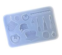 Moule de projet pratique, outil de cuisson, thème d ' ornement fait à la main, texture en silicone pour l ' argile, la cire et la résine, moule en silicone pour la cuisson des fraises