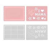 Moule de rangement multifonction en silicone avec motif de lettres creuses faites à la main, adapté pour un tri efficace des boîtes de rangement en silicone