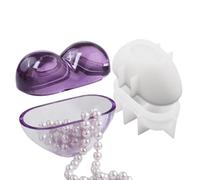 Moule de rangement pour résine époxy, moule en silicone en forme de cœur pour boîte de rangement, moule en fonte réutilisable résistant à haute température pour travaux manuels en argile