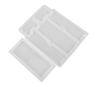 Moule de Rangement Rectangulaire en Silicone pour Résine Époxy | Modèle Domino, Dimensions Précises 5,7x2,5 Pouces, Réutilisable, Finition Transparente, Blanc