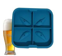 Moule de requin en silicone | Bac à glaçons drôle 3D | Facile à enlever, jolie forme de requin pour boissons, réfrigérateur, maison, fête, préparation d'eau potable.