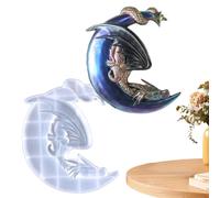 Moule de résine de dragon 3D - Moule de silicone de créature fantastique pour fabrication de chocolat fondant | Outil polyvalent de pâtisserie et de casting pour les bougies Utilisation de l'époxy, id