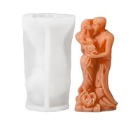 Moule de résine de jour Valentine's | Lâches 3D étreintes amoureux | Embrasser la paire de moule de bougie qui produit un plâtre artisanal argileux fait maison
