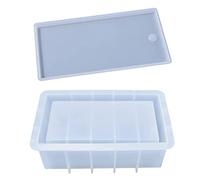Moule de résine époxy, Dominoes Box Moules de silicone avec couvercle, boîtier de stockage d'échec