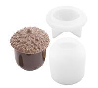 Moule De Résine Pot - Moule Ens Silicone Forme Pomme Avec Résine Époxy De Couvercle, Moules Créatifs En Pot En Silicone, Pour Résines Époxy Bougies Bijoux - Moules De Post De Rangement De