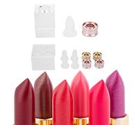 Moule de Rouge à Lèvres Bricolage 12.1MM, Ensemble de Moules de Rouge à Lèvres Bricolage Simple, Belles Diverses Formes de Rouge à Lèvres Faisant le Moule Silicone(Jeu de supports à un trou)