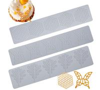 Moule de silicone 3pcs, moule tuile moule en nilicone en nilicone feuille et tapis de rampe papillon