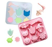 Moule de silicone à gâteau - 2 PCS 20x15 cm Plateau d'Halloween, forme réutilisable, à pâtisserie douce, moules décoratifs (grade alimentaire) Traineuse | (Polyvalent) outil de cuisine pour les