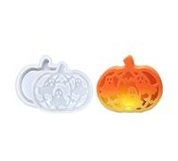 Moule de silicone à la - Moule de lanterne d'Halloween pour la résine, le plâtre, la cire | Fournitures artisanales pour les lampes de table, porte-toits, pièces maîtresses | Styles A, B,