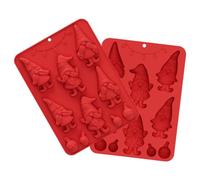 Moule de silicone au chocolat de Noël, surfaces non bâtones, 22,5x16,4x1,8 cm, fournitures de cuisson festives, kit de fabrication de bonbons, silicone de qualité aliment