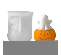 Moule De Silicone De Citrouille 3D - Moule De Bougies De Citrouille Fantôme | Moules De Citrouilles Debout Ghost Halloween | Artisanat Polyvalent Fabriquant Une Aide Pour Les Bougies De Savon Au Choco