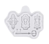 Moule de silicone de modèle de clé de trou de serrure de Respicefinem et idéal large de tolérance de la température pour le chocolat de fondant et le gâteau de cuisson décorant