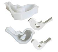 Moule de silicone d'oiseau 2pcs 2 Taille des moules de bougies faciles à libération facile