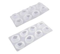 Moule de silicone en diamant - 2pcs Mini Gems Irrégules 3D Diamond Gem - Moule de moulage en résine époxy - Moules de résine rectangulaire - Crystaux bijoux en pierre - Moules d'artisanat pour résines