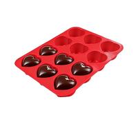 Moule de silicone en forme de cœur, 12 Cavité Cœur Cœur, Moules de fusion de cire d'amour 3D, Molders d'outils de cuisson, conception flexible antiadhésive, Taille compacte, pour la fabrication de bou