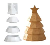 Moule de silicone perpétuel calendrier 2025 - Pile de stockage 'arbre de Noël moule en résine, moule artisanal réutilisable à libération facile | Montage d'ornement