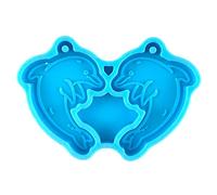 Moule De Silicone Porte-clés Dolphin Pour Le Pendentif Automobile Crystal Crystal Epoxy Résine Bijoux Fabrication Moules Fabrication Moisissures Pour Plat Savon