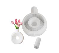 Moule De Silicone Pour Géométrie Vase Circulaire Vase Décorative Planteur Accessoire Moule À Table Décoration