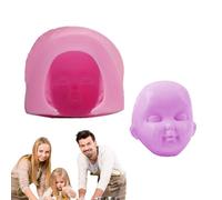 Moule De Silicone Pour Visage Humain - Moule D'artisanat De La Tête De Créative, Accessoire De Sculpture En Argile En Résine Polyvalente | Outil De Décoration De Sucre Fondant À La Main,