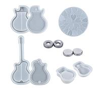 Moule De Silicone Robuste Guitare Polyvalente Pour Les Castes Résine Époxy Portables Pour Fabriquer Un Plateau Unique Et Des Plats Artistiques Création Artistique Fournitures