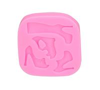 Moule de silicone talons hauts à motif moule de nourriture alimentaire de qualité silicone moule diy outils de boulangerie pour le pudding à crème glacée gâteau à la main.