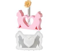 Moule de station de propagation - Moule de vase pour chat mignon, ancien en résine de pour station végétale, caoutchouc de silicone flexible, cavité de tube rond, en forme de queue | Poignée po