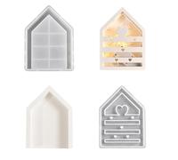 Moule de stockage de maison creuse, conceptions uniques, moule de maison en Silicone pour l ' artisanat, stockage creux décoratif, Silicone convivial